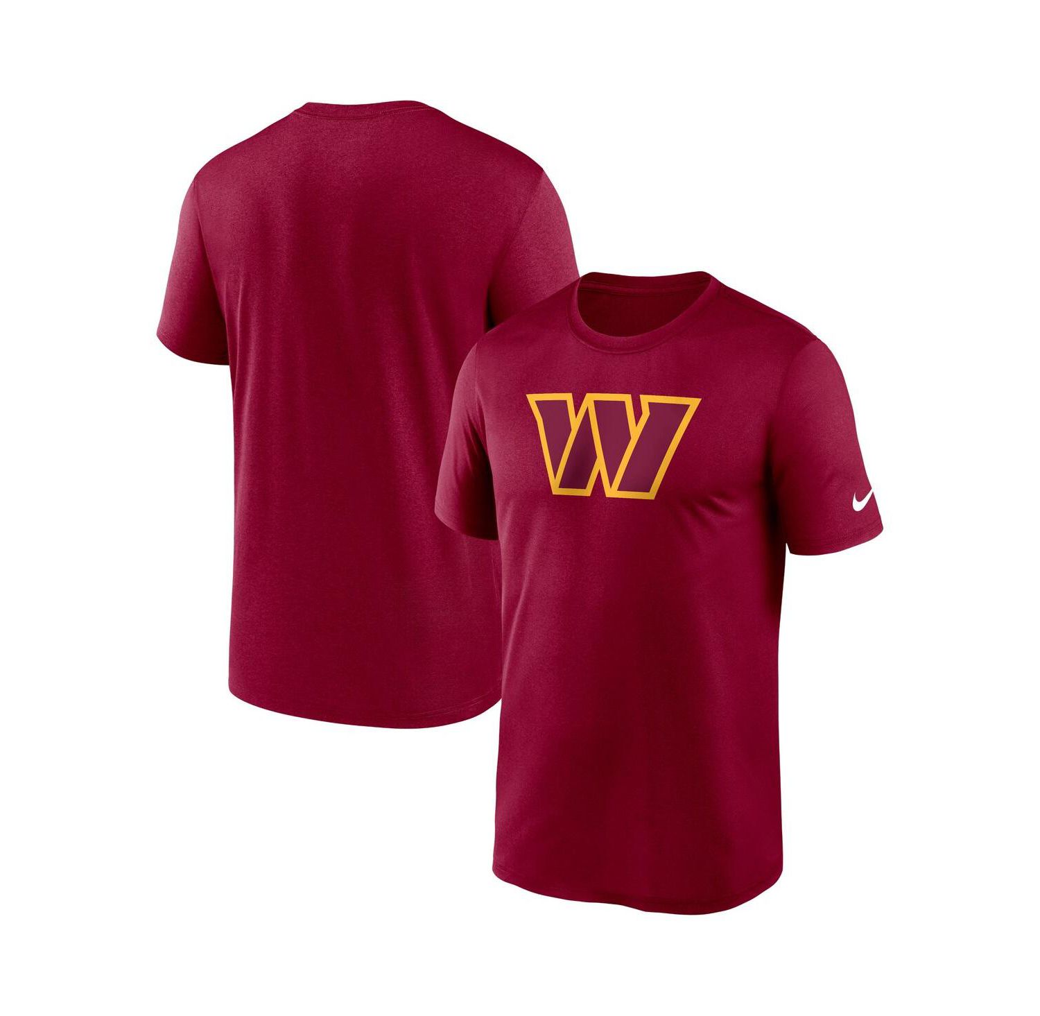 Men's Burgundy Washington Commanders Legend Logo Performance T-shirt