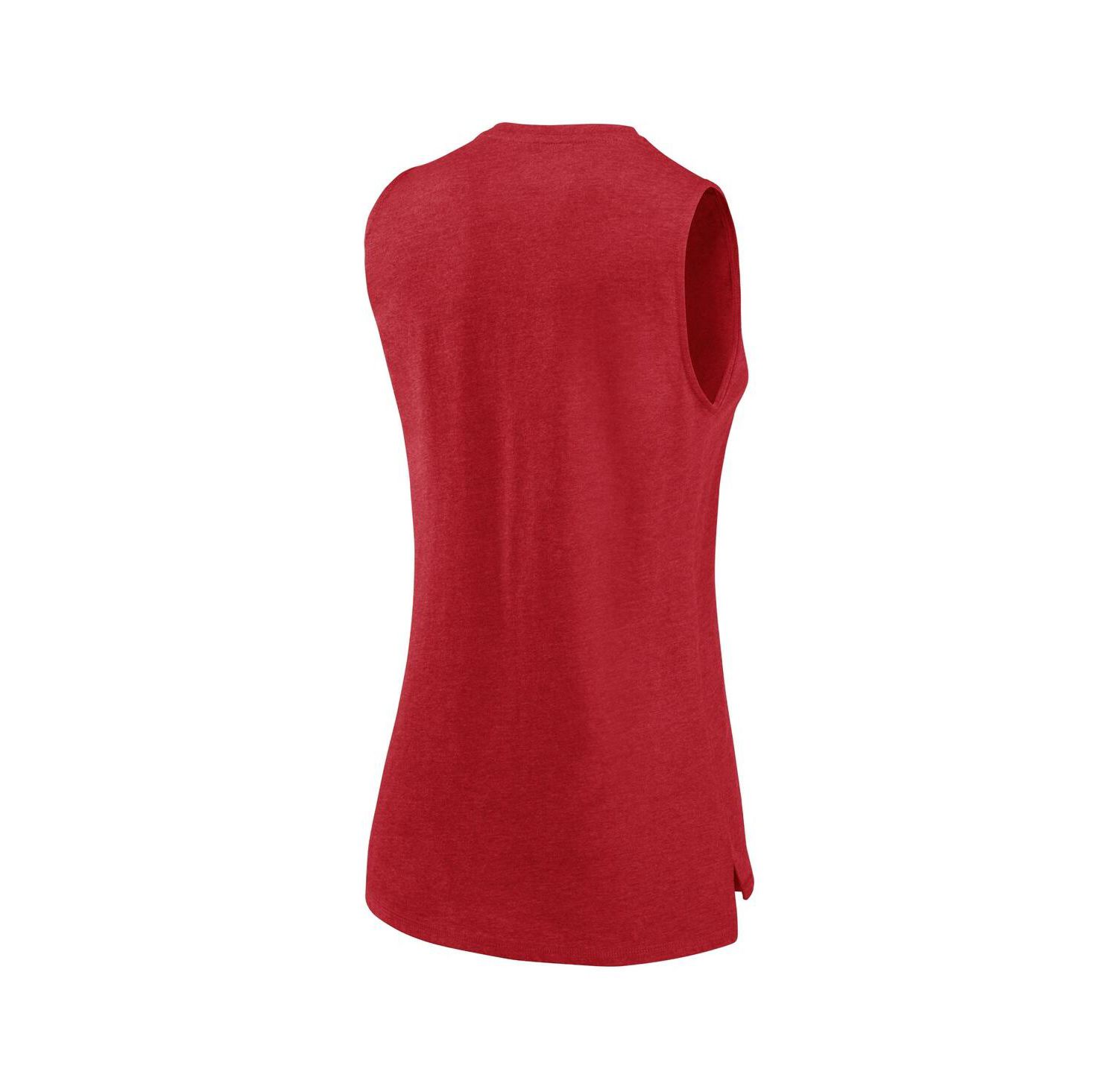 Women's Heather Red Washington Nationals What Goes Around Tank Top