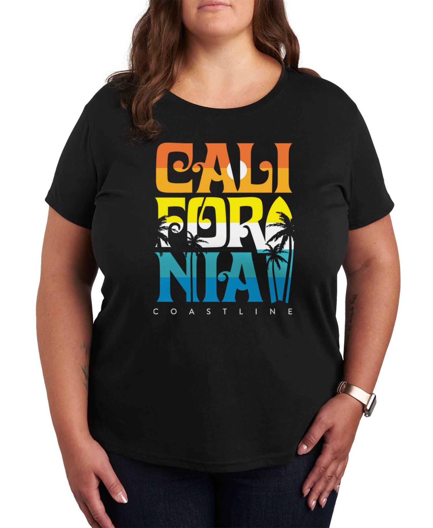 Trendy Plus Size Destination California Graphic T-shirt