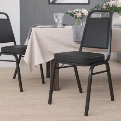 Trapezoidal Back Stacking Banquet Dining Chair - 2.5" Thick Seat