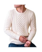  Men's Long Sleeve Cable Knit Pullover Sweater Fisherman Twist  Patterned Crewneck Sweater Beige : Clothing, Shoes & Jewelry