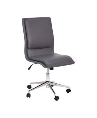 Artemis Mid-Back Armless Home Office Chair With Height Adjustable Swivel Seat And Five Star Chrome Base