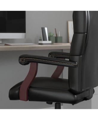 Office Chair, High Back, Tufted, Height Adjustable, 360° Swivel, Upholstered, Home Office Furniture