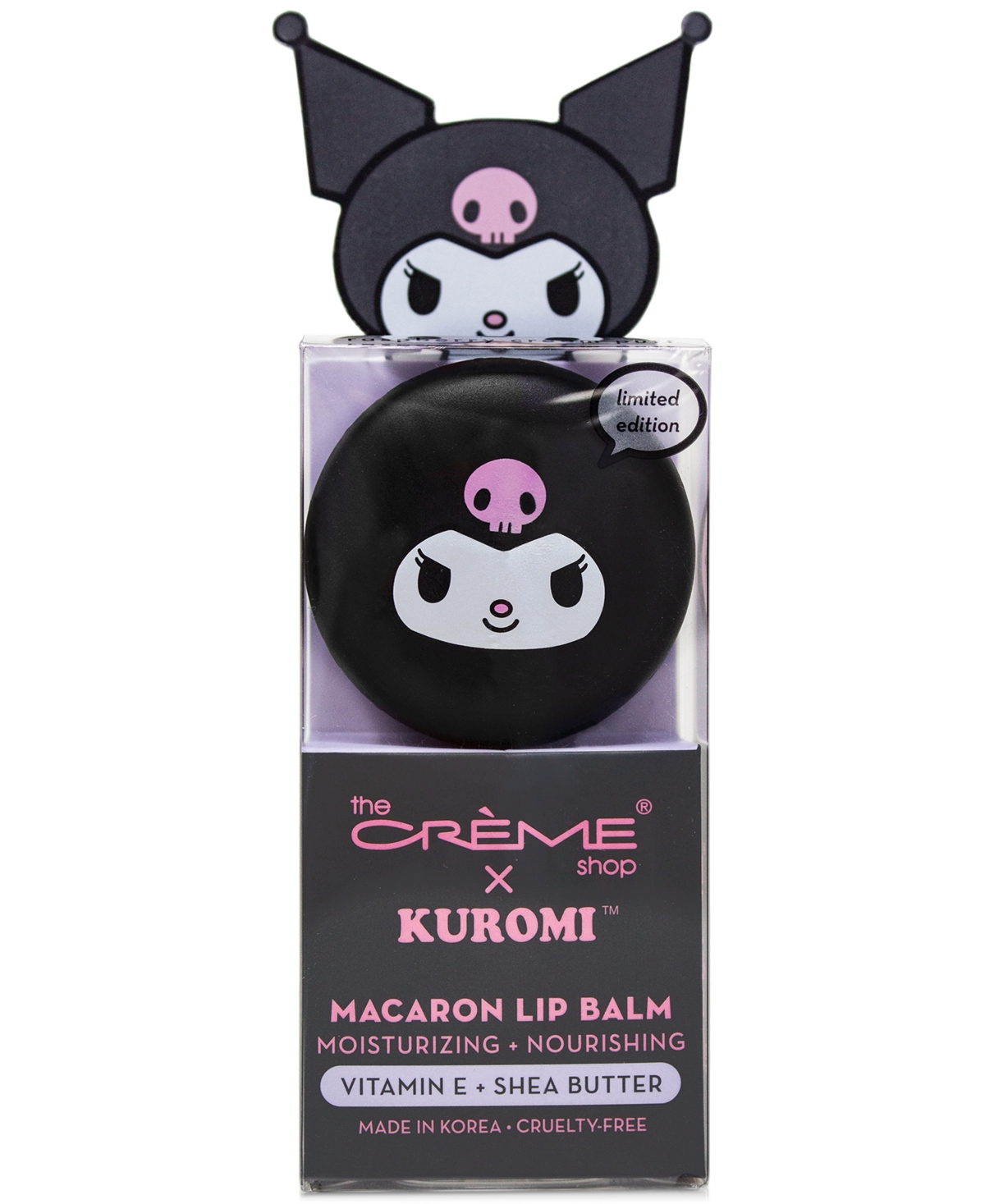 The Creme Shop Kuromi Macaron Lip Balm In Rasberry Creeam Puff