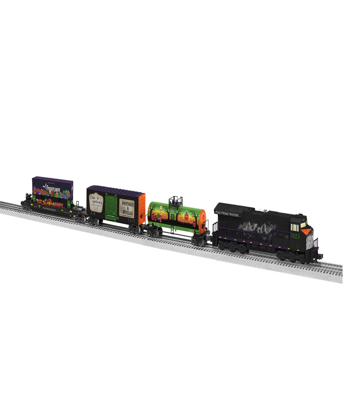 Lionel Fast Fright Halloween Lionchief Bluetooth 5.0 Train Set With Remote In Multi