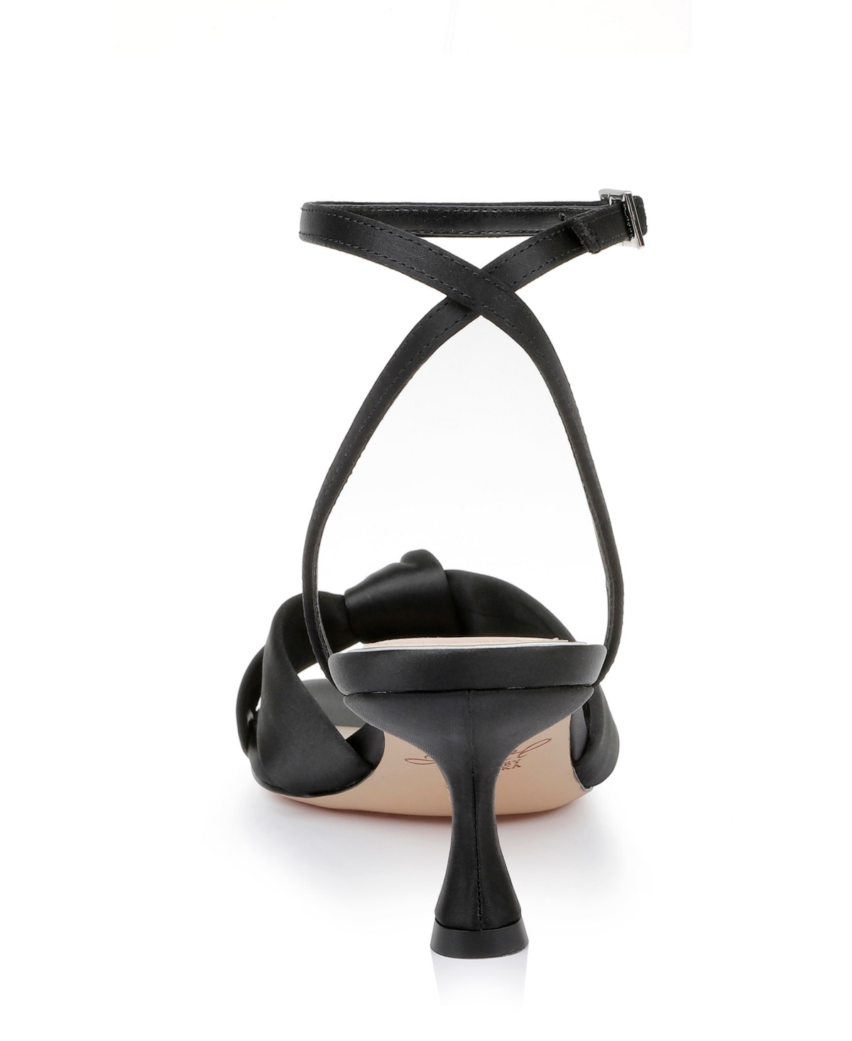 Jewel Badgley Mischka Women's Valarie Square Toe Kitten Heel Evening Sandals
