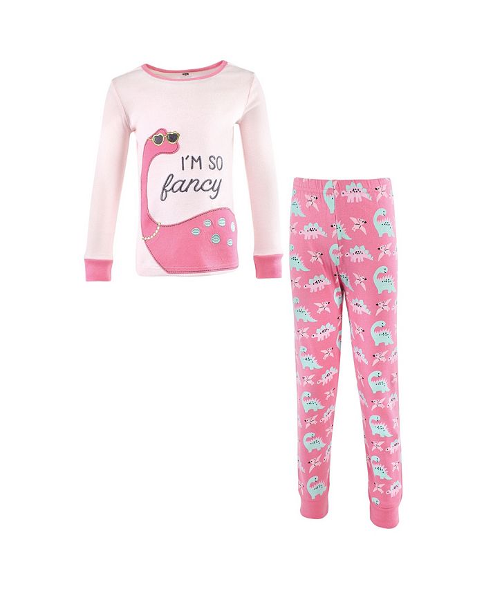 Hudson Baby Girl's Infant Cotton Pajama Set, Girl Dino Macy's