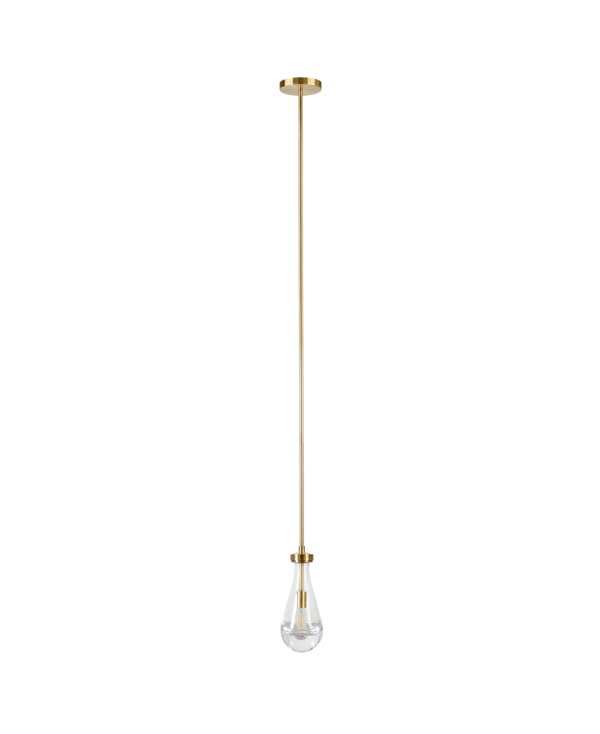Hudson & Canal Twyla 5" Wide Pendant With Glass Shade In Brushed Brass