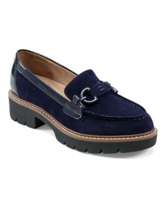 Easy Spirit Crandi Slip Ons Donna - Scarpe Basse Nere, Tomaia Sintetica Con Dettaglio Pelliccia Finta, Taglia 9 US