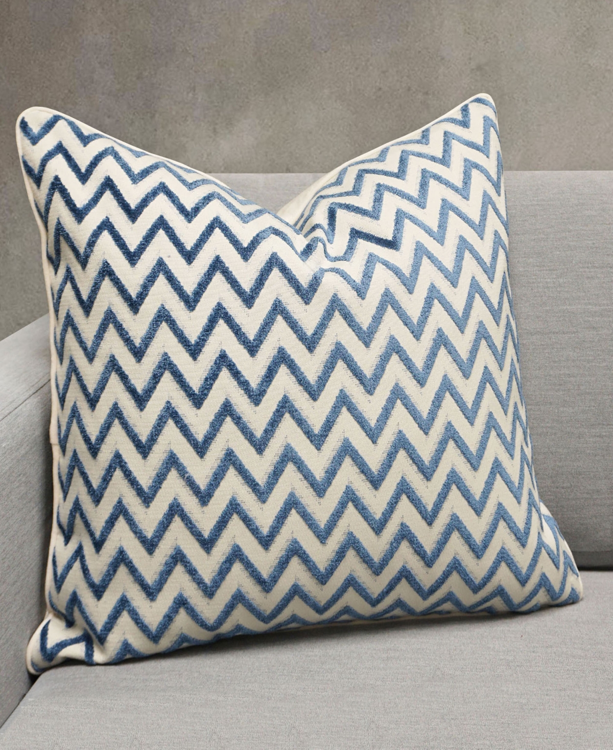 Millihome Chevron Cut Velvet Pillow, x