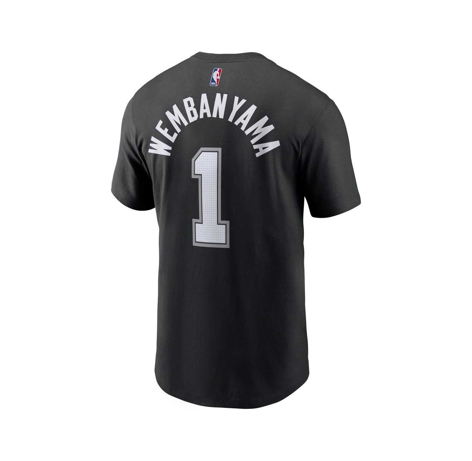 Men's Victor Wembanyama Black San Antonio Spurs 2023 NBA Draft First Round Pick Name and Number T-shirt