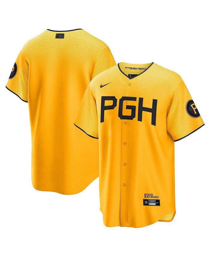 Nike Men's Gold Pittsburgh Pirates 2023 City Connect Replica Jersey - Macy's