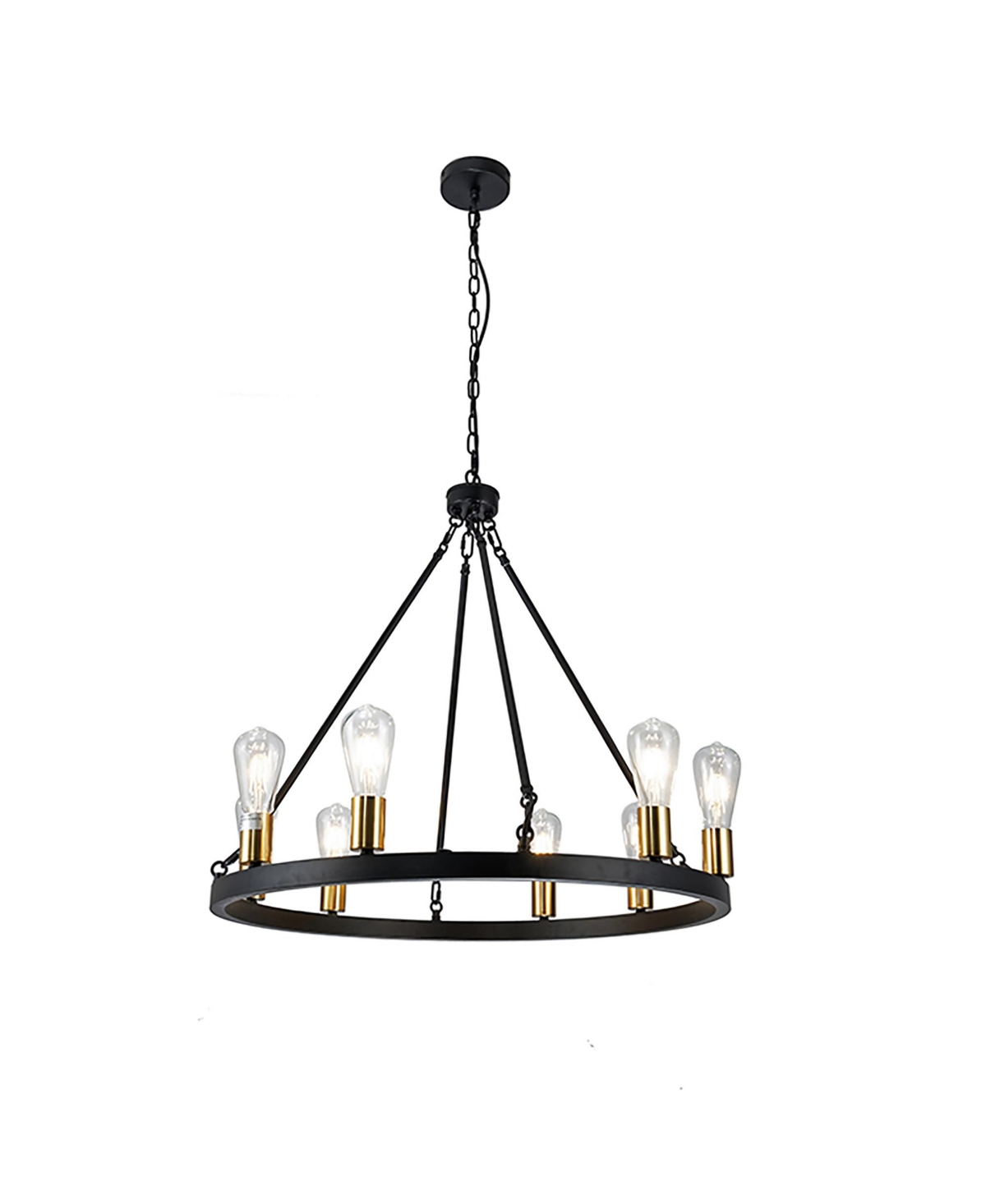 Home Accessories Daryu 27.6" 8-light Indoor Chandelier With Light Kit In Black