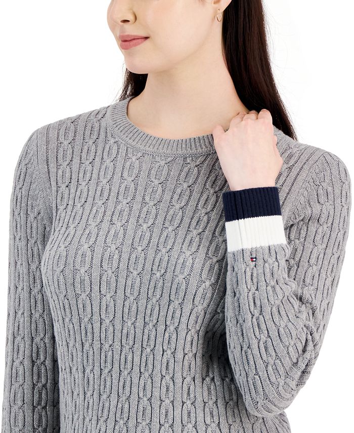 Tommy Hilfiger Black Cotton Women Sweater