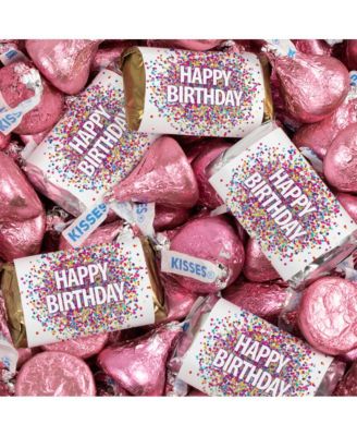 Birthday Candy Party Favors Hershey's Miniatures and Kisses by Just Candy, 128 Pieces