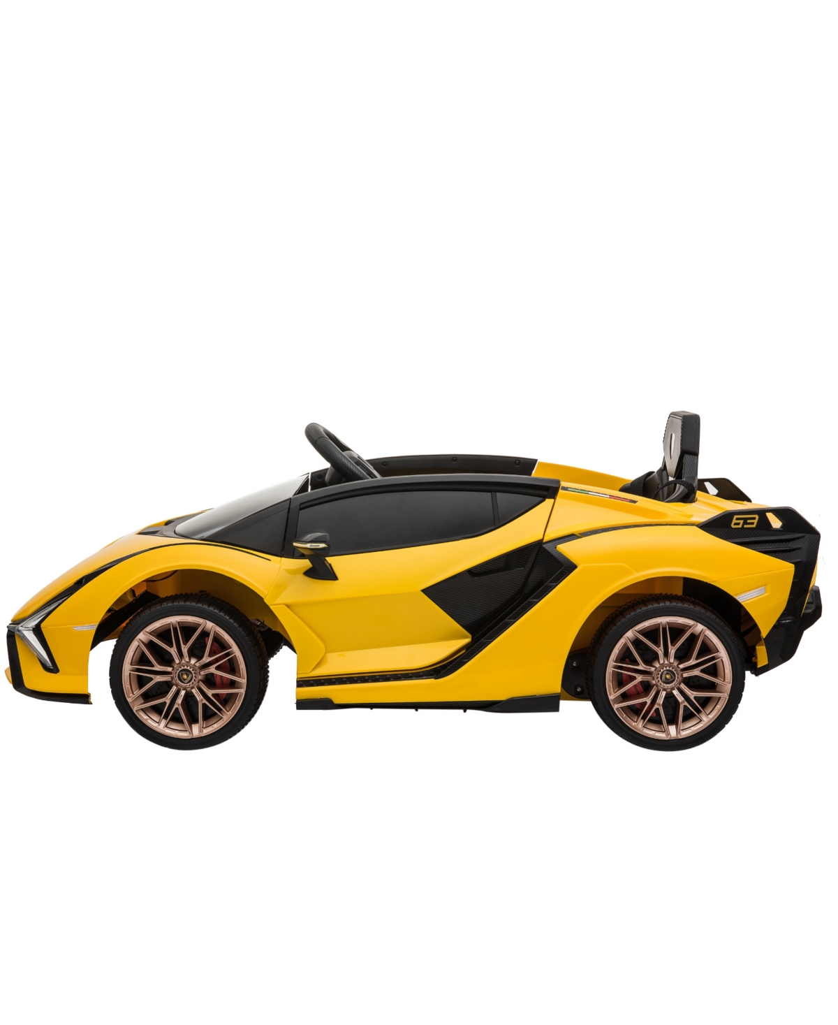 Shop Best Ride On Cars Lamborghini Sian 12v Powered Rideon In Yellow
