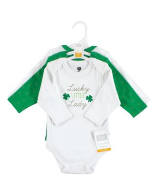 Cotton Long-Sleeve Bodysuits, Cinnamon Prints 3-Pack