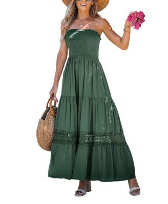 slim fit dress slacks Marilyn Sparkle Knit Maxi Tube Dress