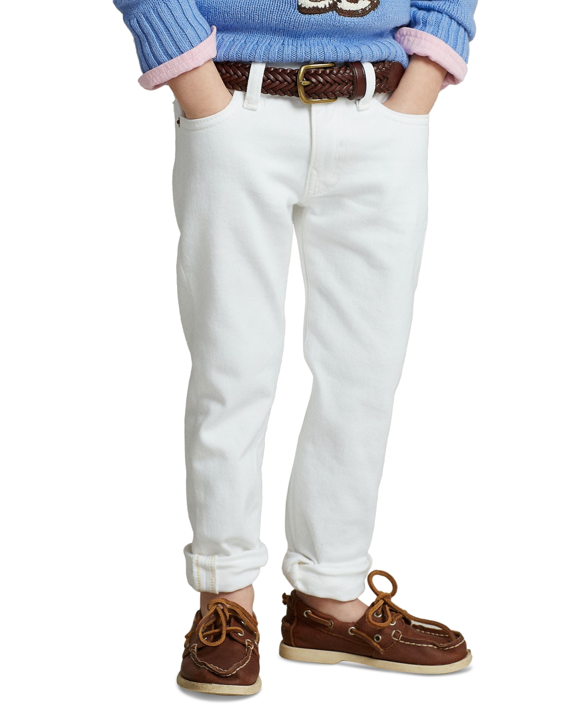 Shop Polo Ralph Lauren Toddler And Little Boys Sullivan Slim Stretch Jeans In Cohen White