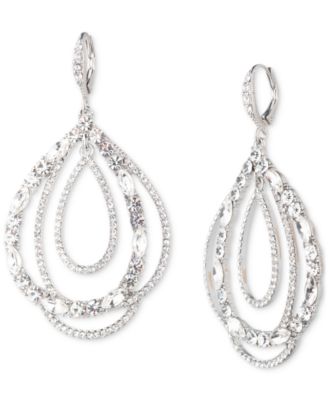 Givenchy Crystal Multi-Row Orbital Drop Earrings - Macy's