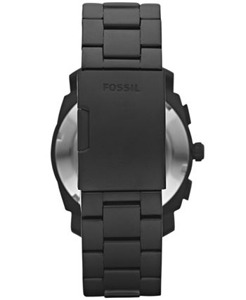 Fossil men's machine chronograph store black stainless steel watch
