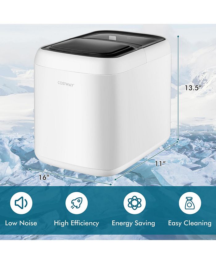 Costway Portable Countertop Ice Maker Machine 35Lbs/24H SelfClean w