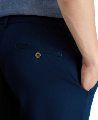 Men’s Premium No Iron Khaki Straight-Fit Stretch Flat-Front Pants