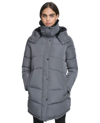 Women's Faux-Fur-Trim Hooded Puffer Coat, Created for Macy's