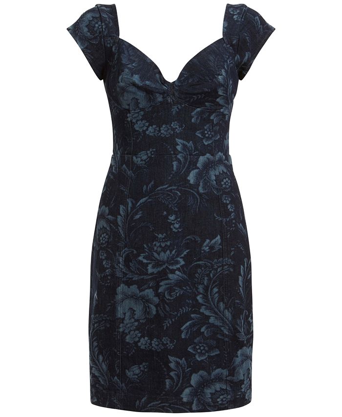 GUESS Women's Adie CapSleeve Denim Dress Macy's