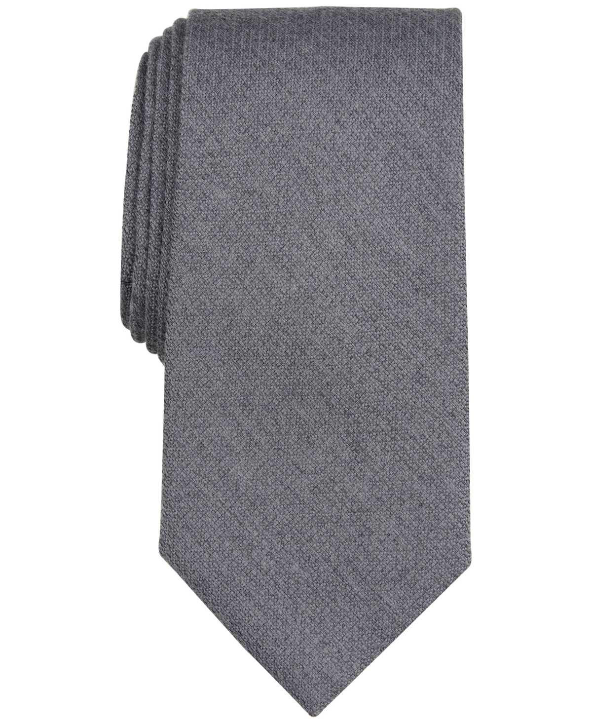 Michael Kors Men's Solid Black Tie In Charcoal