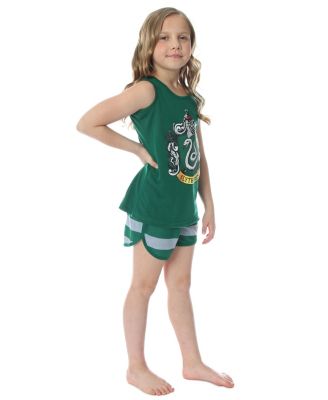Big Girls Hogwarts House Crest Racerback Tank Shorts 2PC Pajama Set