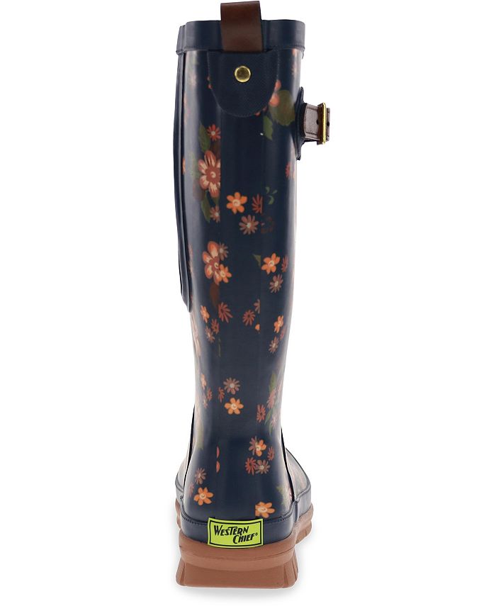 Western Chief Women’s Waterproof Tall Rain Boots – Printed Rubber Rain Boots With Cozy Lining & Traction Sole - View #10