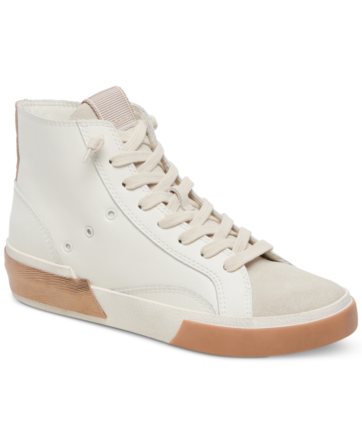 Dolce Vita Women's Zohara High-Top Lace-Up Sneakers -Tan