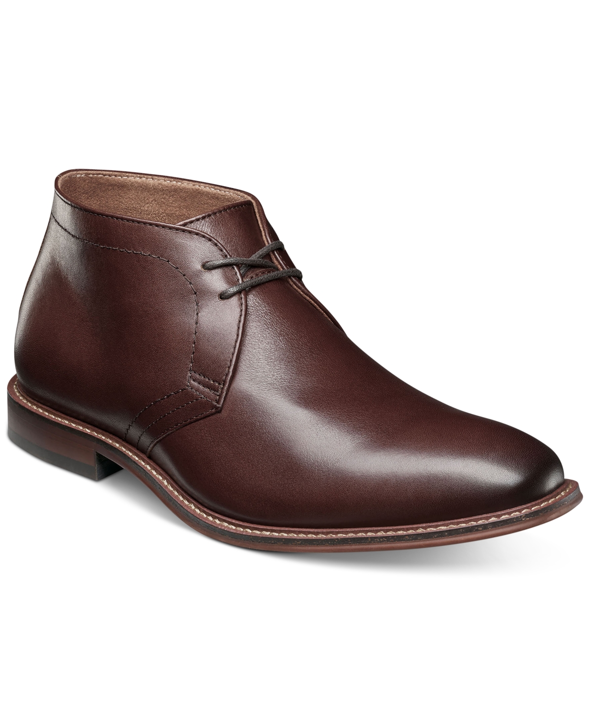 Men's Martindale Leather Plain Toe Chukka Boots - Bordeaux