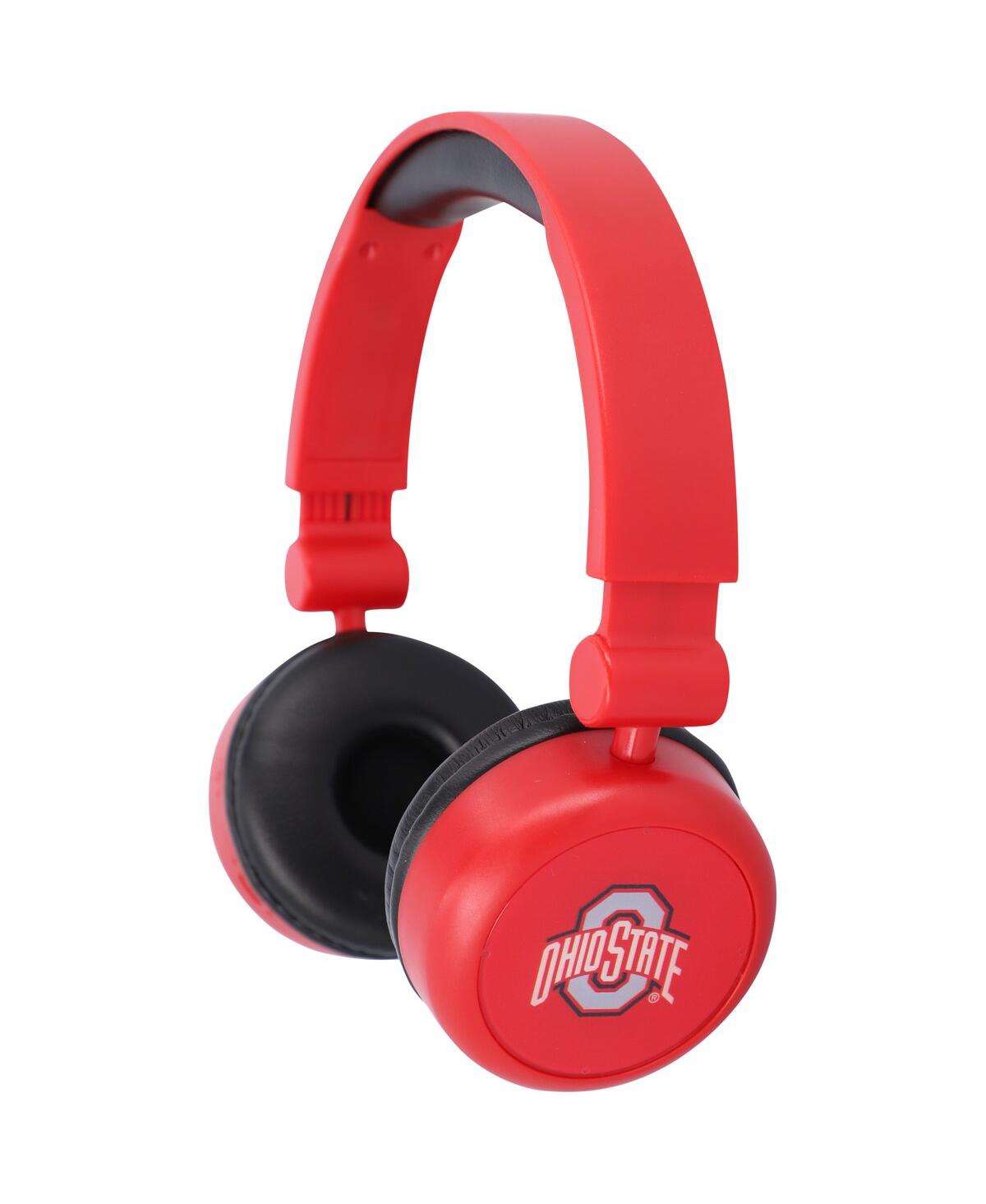 Prime Brands Ohio State Buckeyes Team Logo Wordmark Wireless Headphones In Red