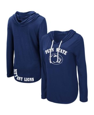 Women's Navy Penn State Nittany Lions My Lover Lightweight Hooded Long Sleeve T-shirt