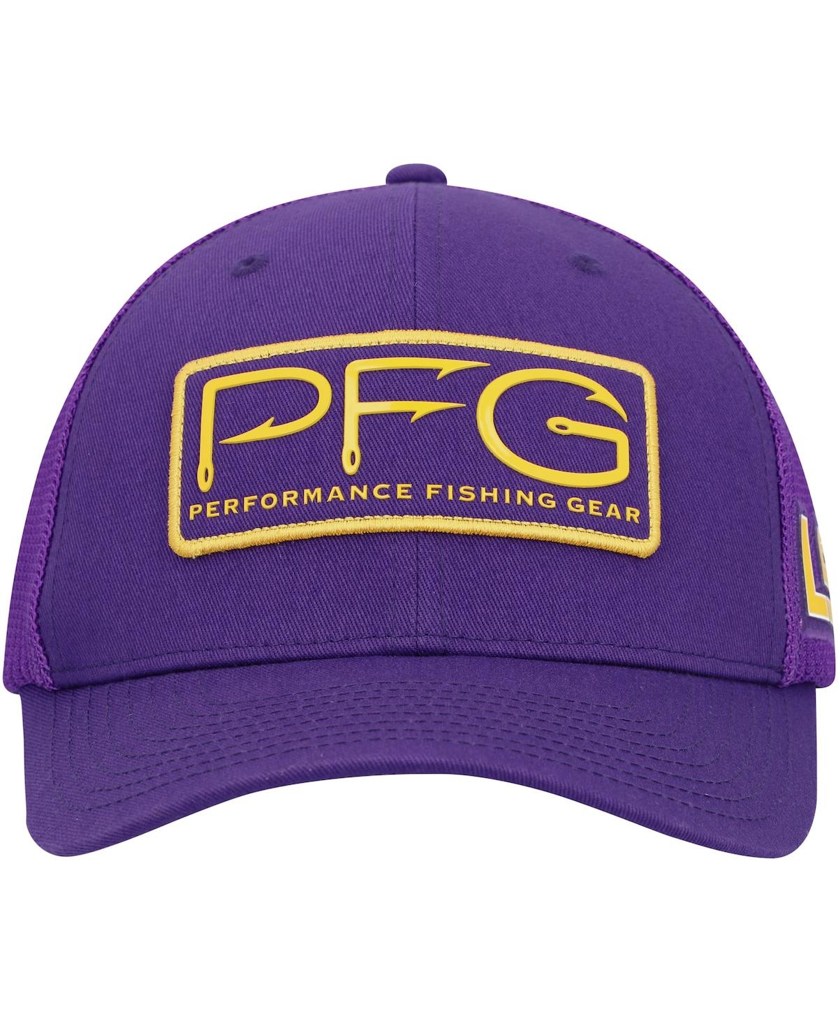 Shop Columbia Men's  Purple Lsu Tigers Pfg Hooks Flex Hat