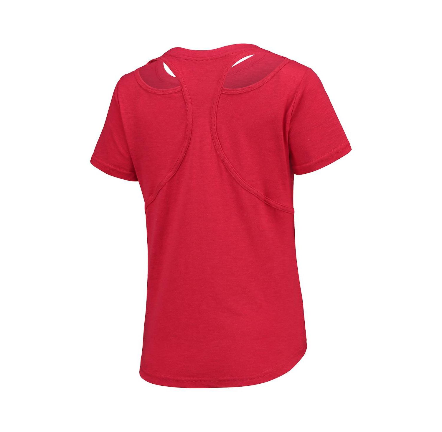 Women's Red Lehigh Valley IronPigs Cut It Out T-shirt
