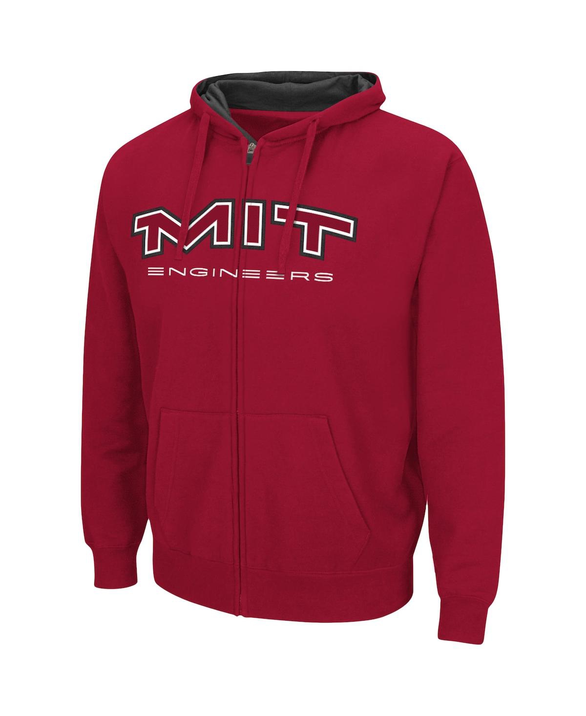 Colosseum Men's  Cardinal Mit Engineers Arch & Logo 3.0 Full-zip Hoodie In Cardinal