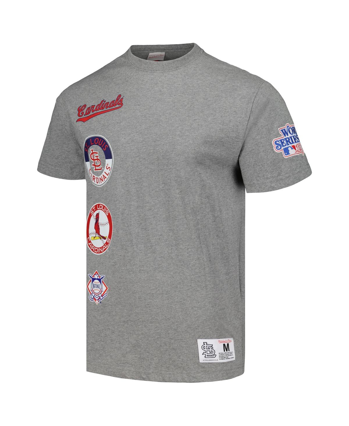 Mitchell & Ness Men's  Heather Gray St. Louis Cardinals Cooperstown Collection City Collection T-shir In Heather Gray