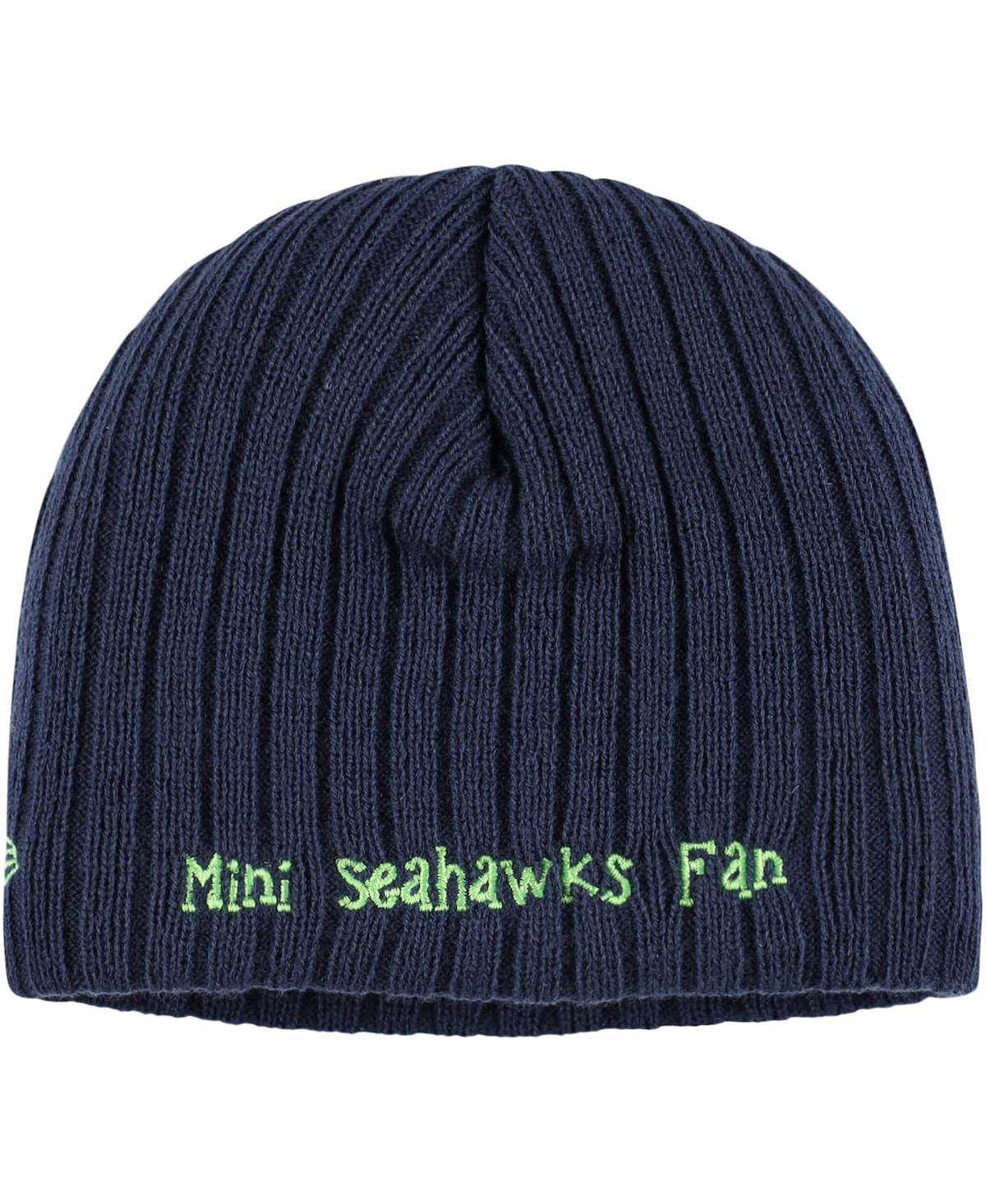 Shop New Era Infant Boys And Girls  College Navy Seattle Seahawks Mini Fan Beanie