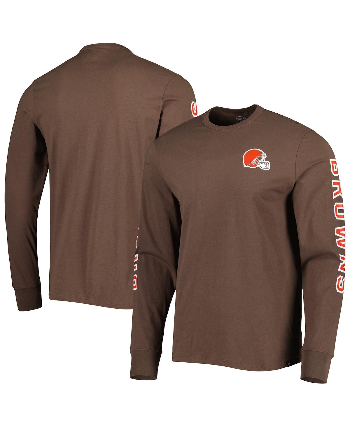 Shop 47 Brand Men's Cleveland Browns ' Brown Franklin Long Sleeve T-shirt
