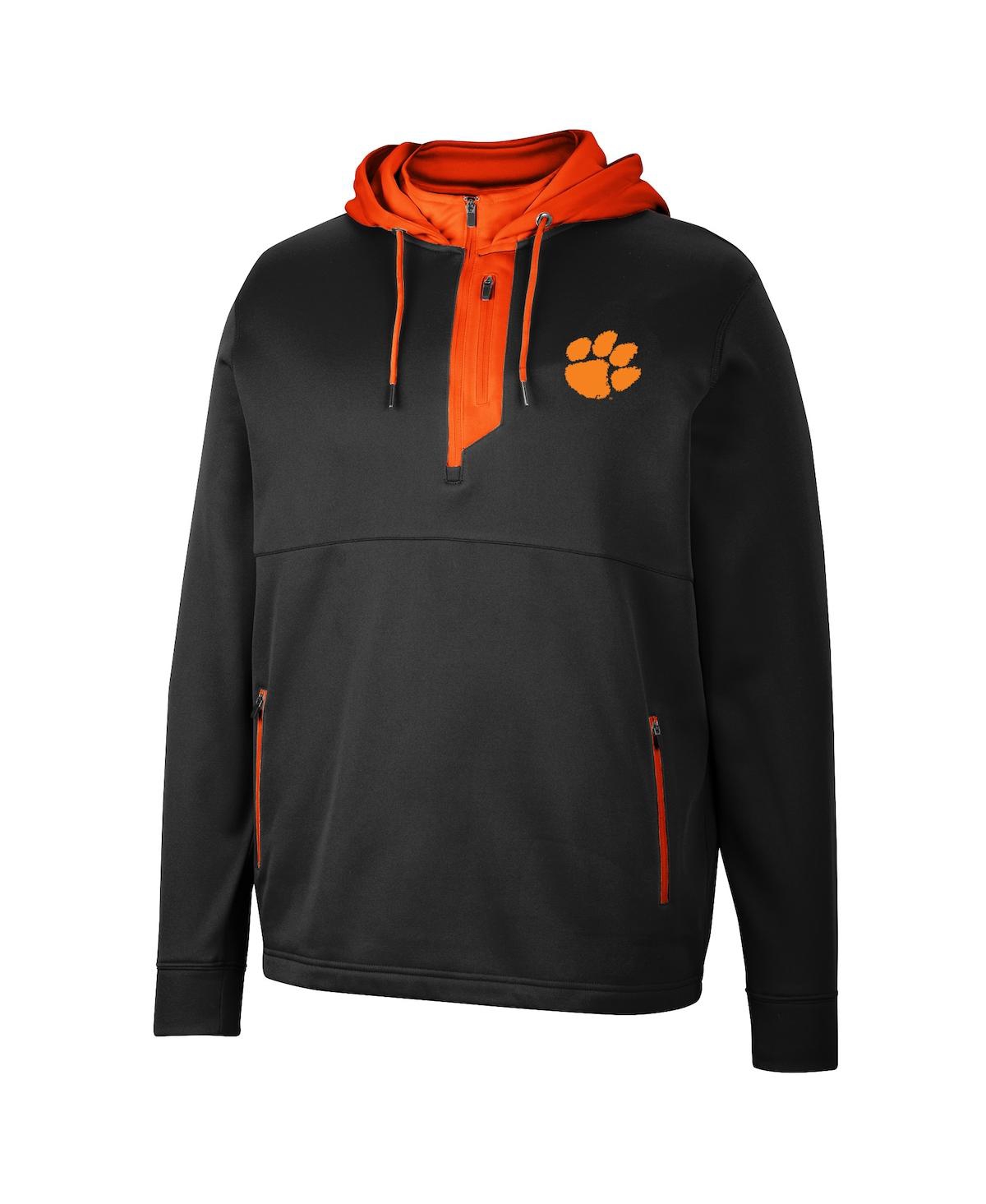 Shop Colosseum Men's  Black Clemson Tigers Luge 3.0 Quarter-zip Hoodie