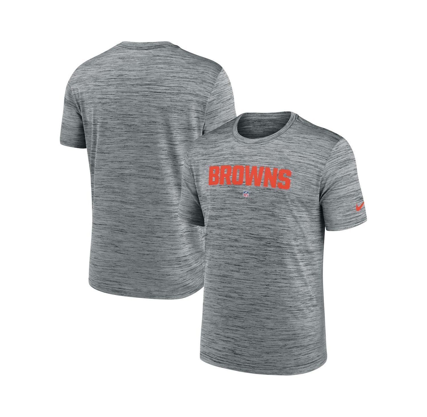 Men's Gray Cleveland Browns Velocity Performance T-shirt