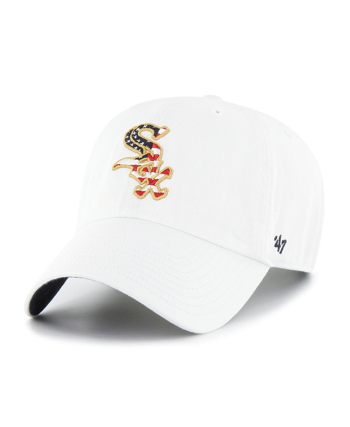 47 Brand Men's ' White Chicago White Sox Homeland Clean Up Adjustable Hat