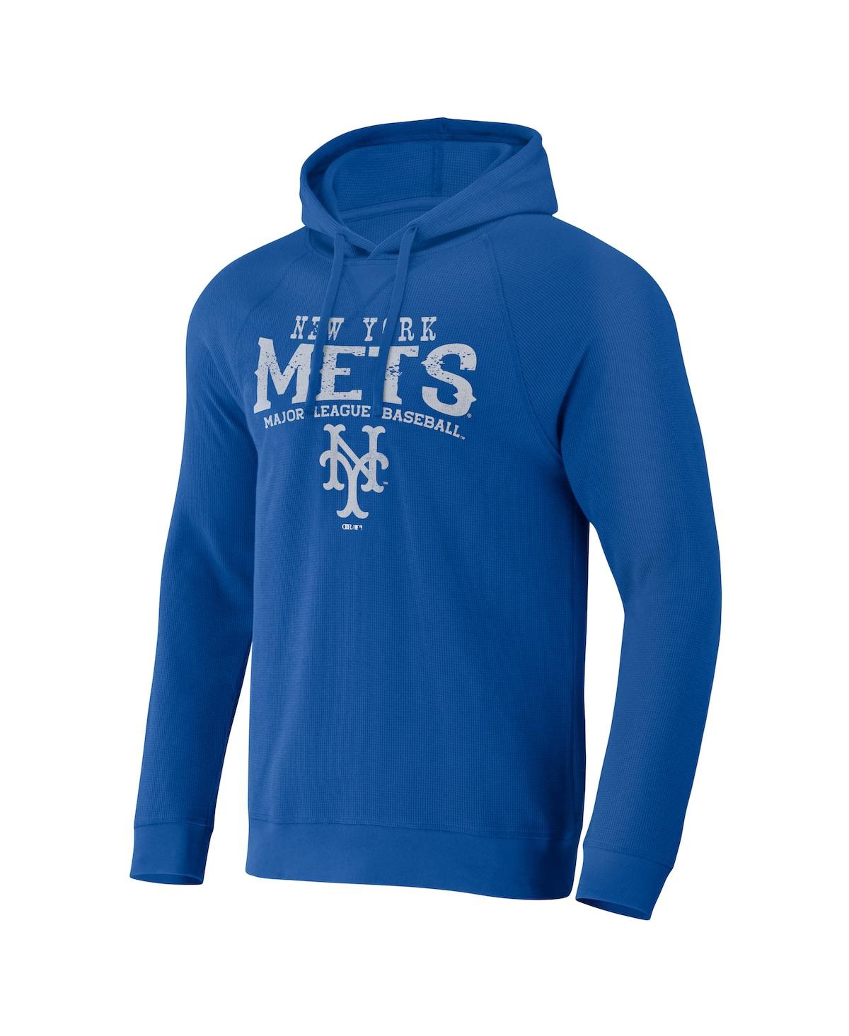 Shop Fanatics Men's Darius Rucker Collection By  Royal New York Mets Waffle-knit Pullover Hoodie