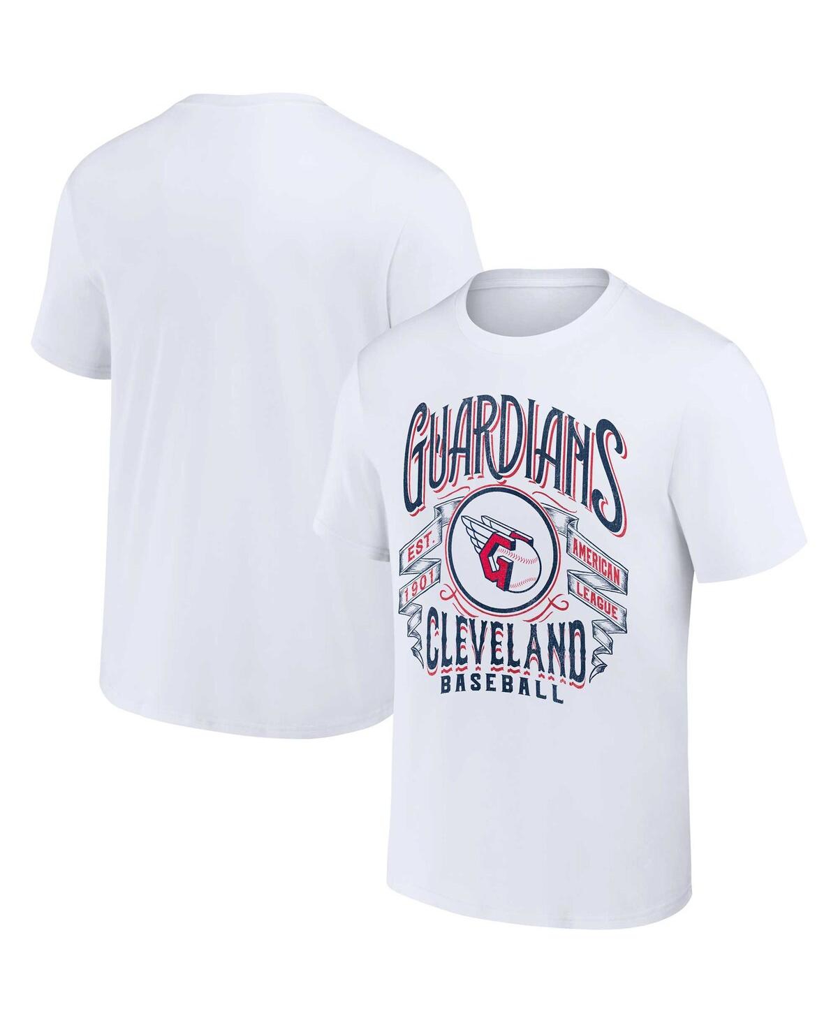 Fanatics Men's Darius Rucker Collection By  White Cleveland Guardians Distressed Rock T-shirt