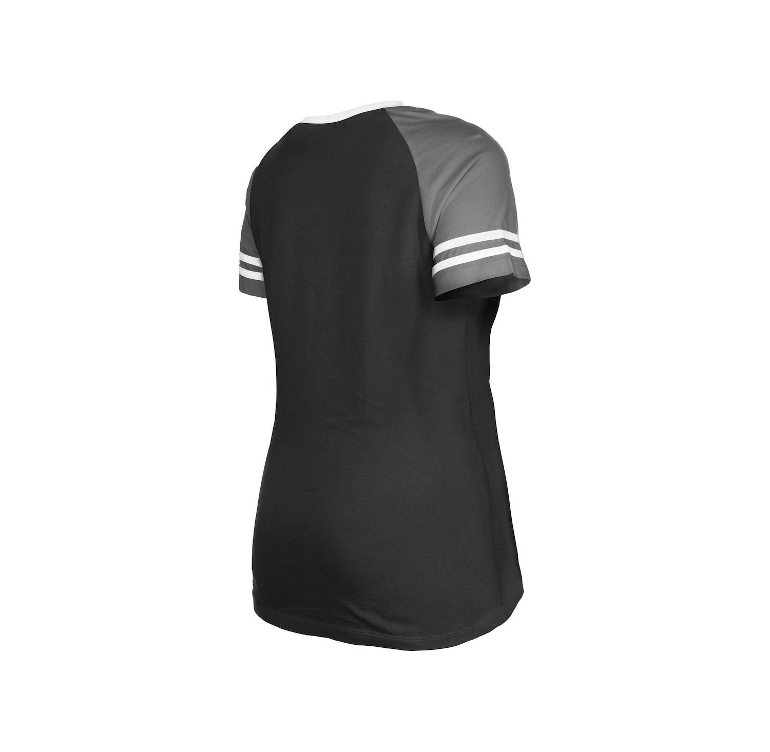 Women's Black Las Vegas Raiders Raglan Lace-Up T-shirt