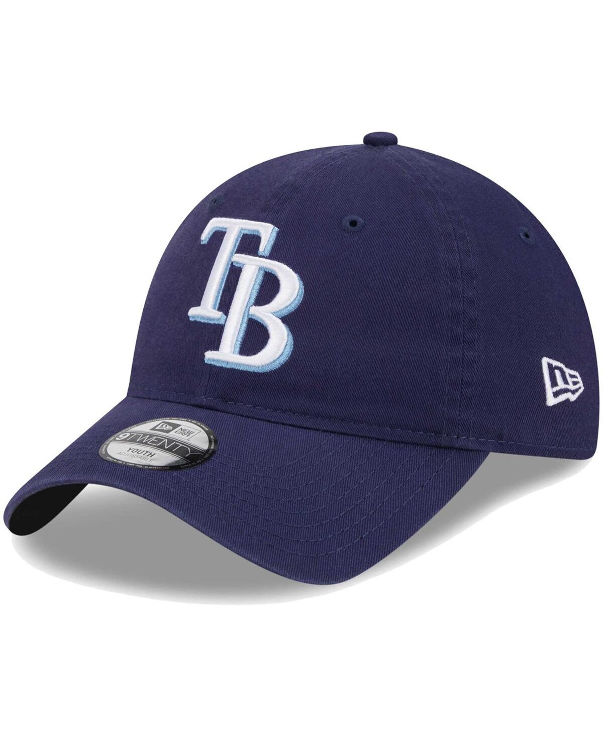 New Era Babies' Little Boys And Girls  Navy Tampa Bay Rays Team 9twenty Adjustable Hat
