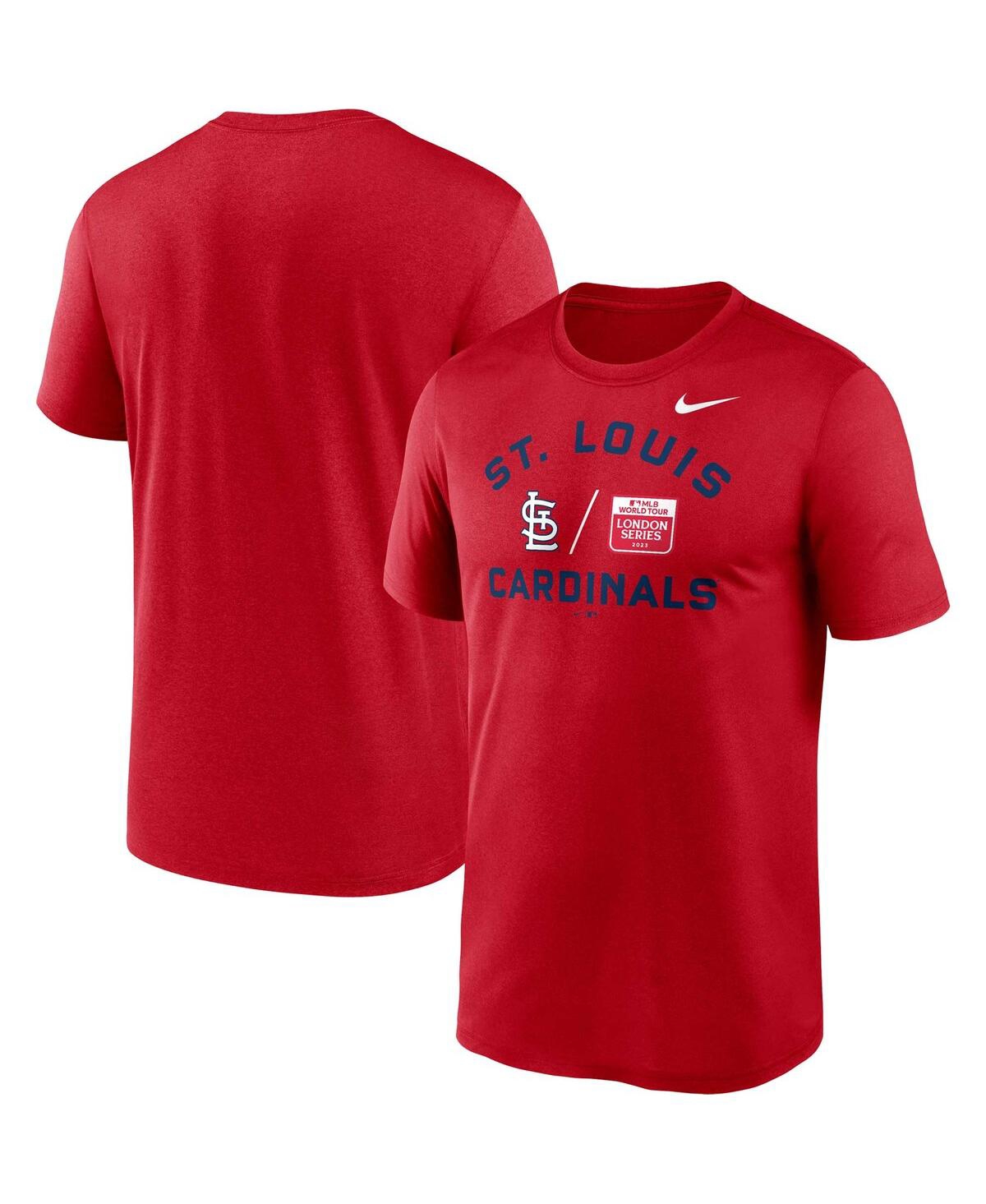 Nike Men's  Red St. Louis Cardinals 2023 Mlb World Tour: London Series Legend Performance T-shirt